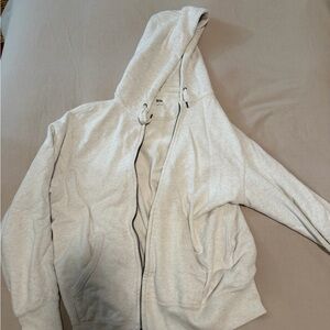 Uniqlo Heather Gray Zip-Up Jacket